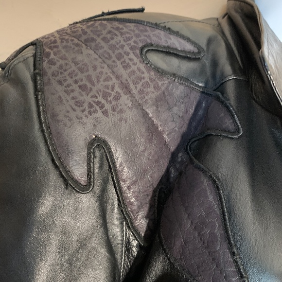 Leather Trench Coat Size 6 40" drop shoulder to hem Made by Rumors n Gossyp - Picture 2 of 4